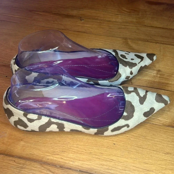 kate spade Shoes - KATE SPADE Emma Dyed Calf Fur Flat Shoes Size 7B